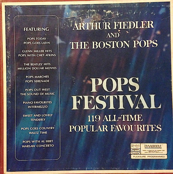 Arthur Fiedler And The Boston Pops Orchestra : Pops Festival. 119 All-Time Popular Favourites (10xLP, Comp + Box)