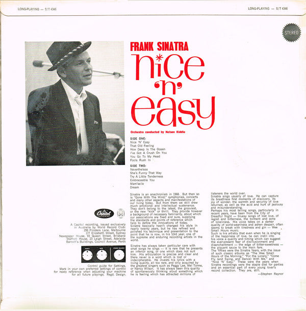 Frank Sinatra : Nice 'N' Easy (LP, Album, Club)