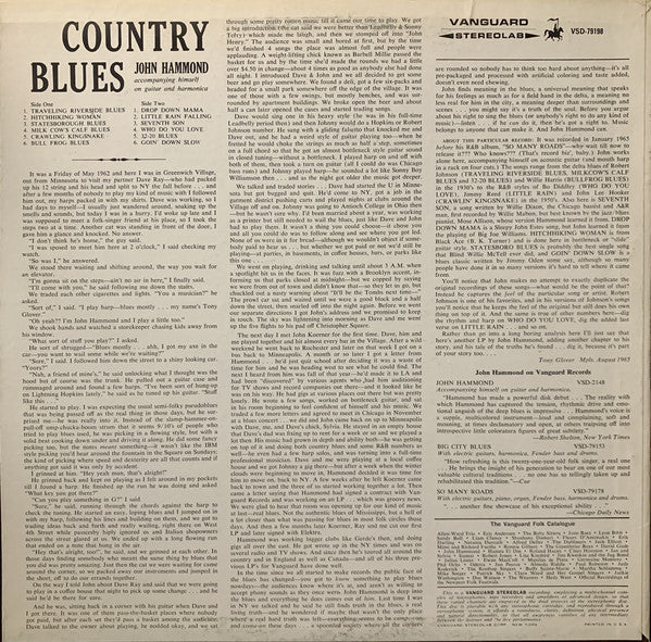 John Hammond* : Country Blues (LP, Album, RE)