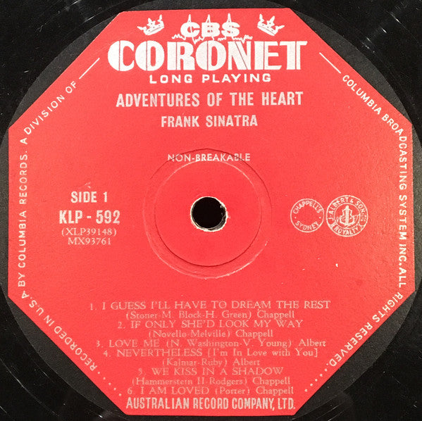 Frank Sinatra : Adventures Of The Heart (LP, Comp)