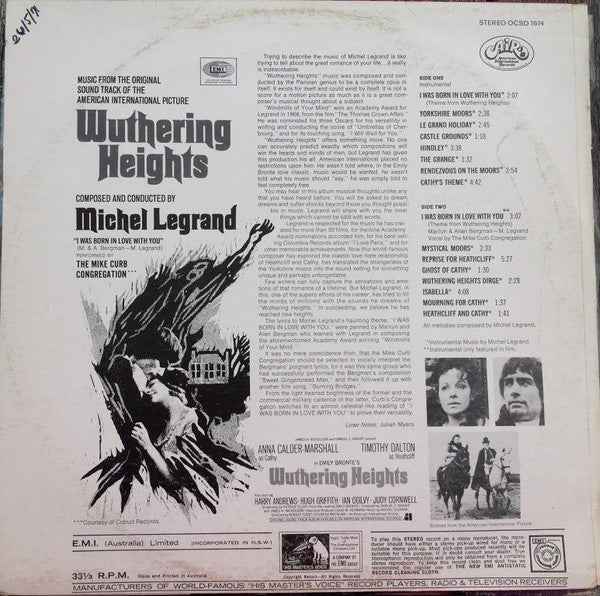 Michel Legrand : Wuthering Heights (LP, Album)