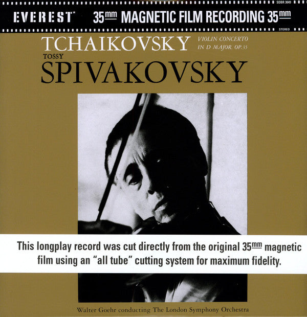 Pyotr Ilyich Tchaikovsky, Walter Goehr Conducting The London Symphony Orchestra, Tossy Spivakovsky : Violin Concerto in D Major, OP.35  (LP, Album, RE, RM, S/Edition, 200)