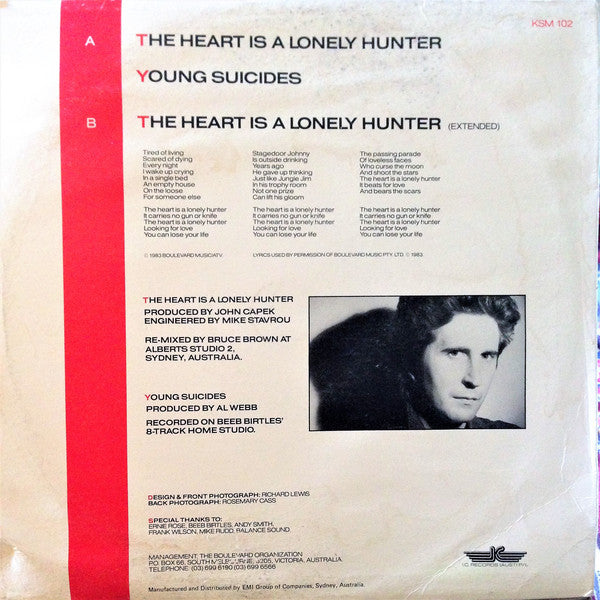 Frank Howson (2) : The Heart Is A Lonely Hunter (12")