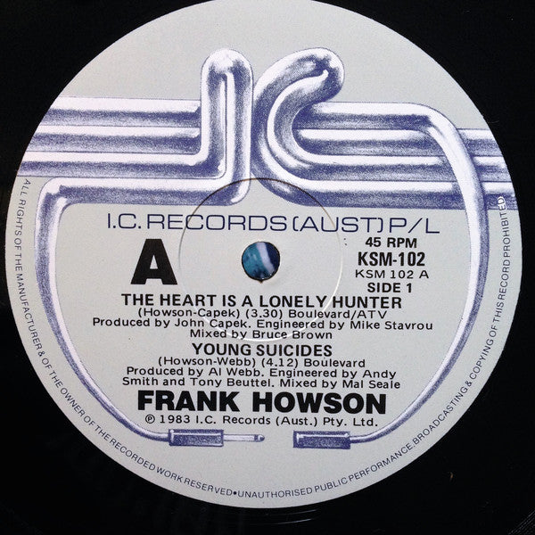 Frank Howson (2) : The Heart Is A Lonely Hunter (12")