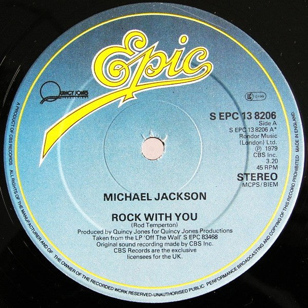 Michael Jackson : Rock With You (12", Single)