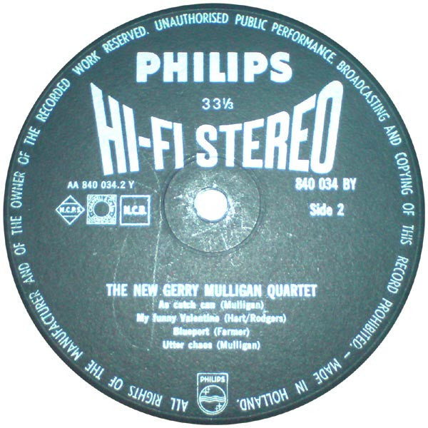 The New Gerry Mulligan Quartet : News From Blueport (LP, Album)
