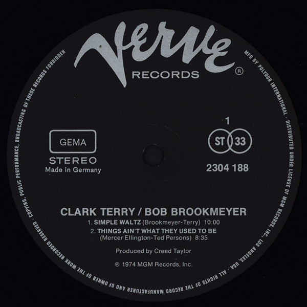 Clark Terry & Bob Brookmeyer : Clark Terry & Bob Brookmeyer (LP, Album)