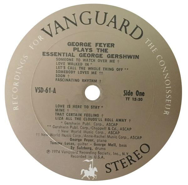 George Feyer : Plays The Essential George Gershwin (2xLP)