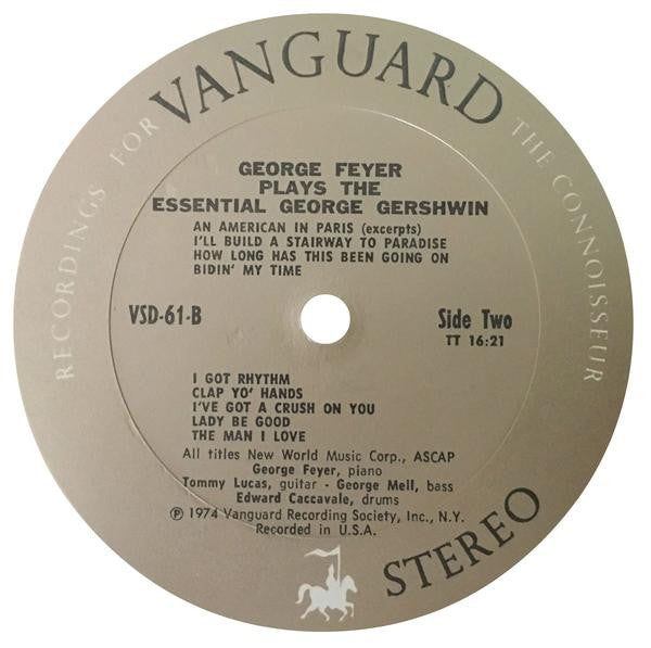 George Feyer : Plays The Essential George Gershwin (2xLP)