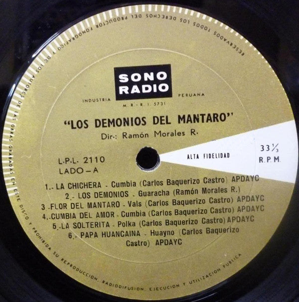 Los Demonios Del Mantaro : Los Demonios Del Mantaro (LP, Album, Mono)