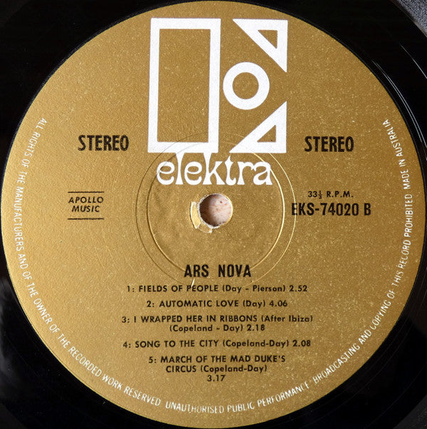 Ars Nova (3) : Ars Nova (LP, Album)