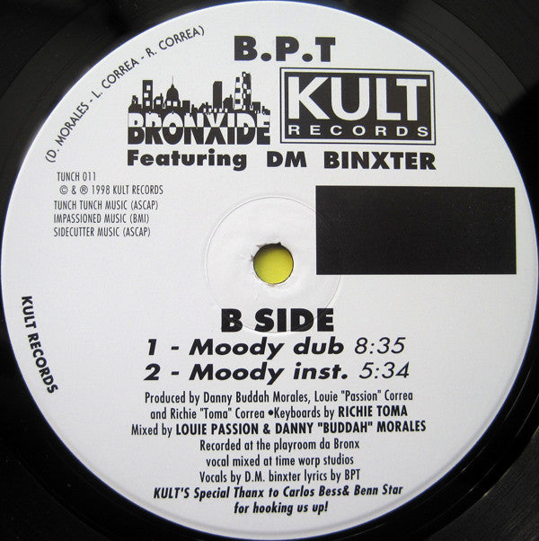 B.P.T. Bonxide* Featuring DM Binxter : Moody (12")