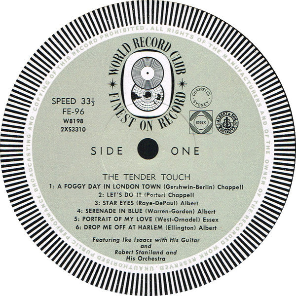 Ike Isaacs : The Tender Touch (LP, Album, Mono, Club)
