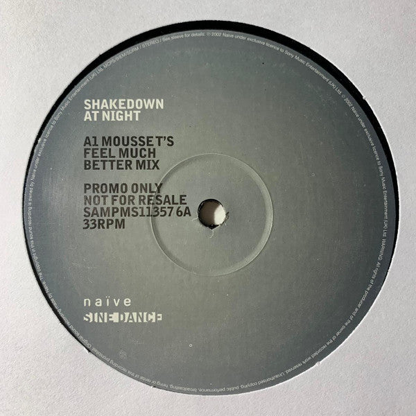 Shakedown : At Night (12", Promo)