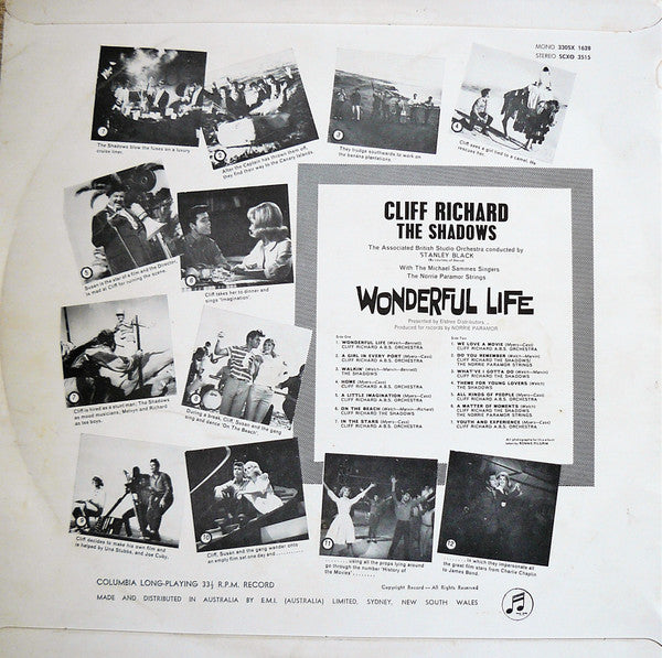 Cliff Richard & The Shadows : Wonderful Life (LP, Album, Mono)