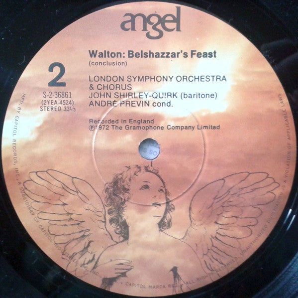 Sir William Walton, London Symphony Orchestra & Chorus*, André Previn : Belshazzar's Feast / Improvisations On An Impromptu Of Benjamin Britten (LP, Album, RP)