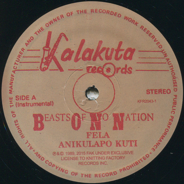 Fela Kuti & Egypt 80 : Beasts Of No Nation (LP, Album, RE)