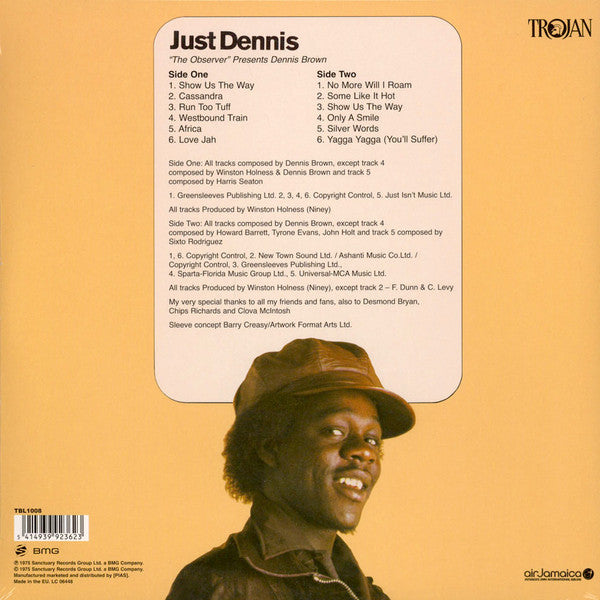 Dennis Brown : Just Dennis (LP, Album, RE, 180)