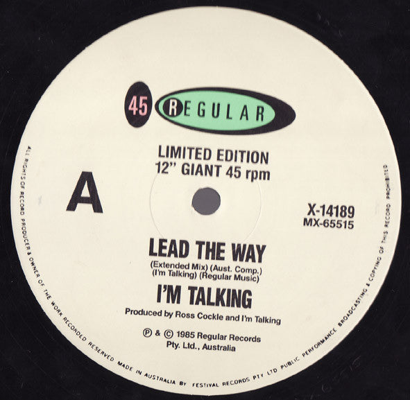 I'm Talking : Lead The Way (12", Ltd)