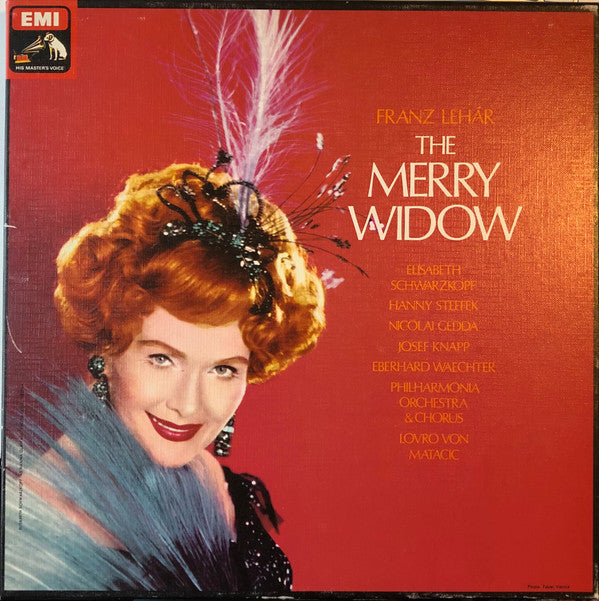 Franz Lehár, Elisabeth Schwarzkopf, Hanny Steffek, Nicolai Gedda, Josef Knapp (2), Eberhard Wächter, Philharmonia Chorus, Philharmonia Orchestra, Lovro Von Matacic : The Merry Widow (2xLP, Album, RP + Box)