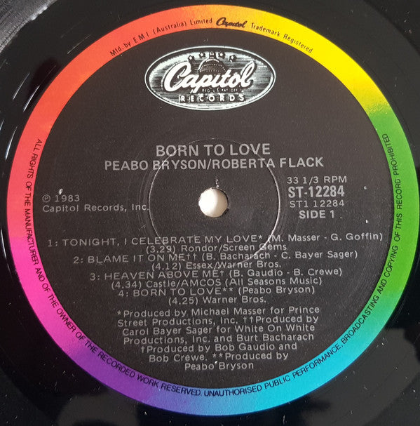 Peabo Bryson & Roberta Flack : Born To Love (LP, Album)