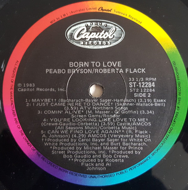 Peabo Bryson & Roberta Flack : Born To Love (LP, Album)