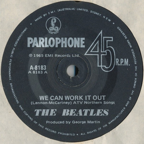 The Beatles : We Can Work It Out / Day Tripper (7", Single, RE)