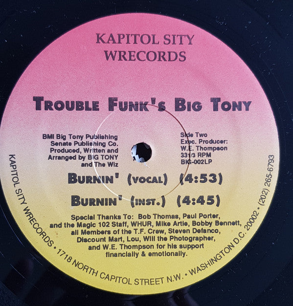 Trouble Funk's Big Tony* : More Than A Mouthful (12")