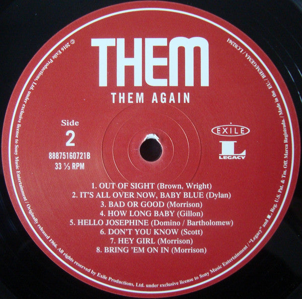 Them (3) : Them Again (LP, Album, Mono, RE, RM, 180)