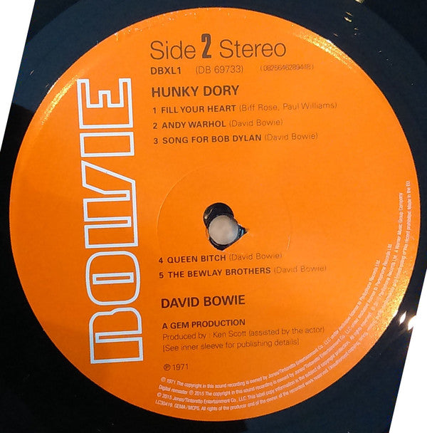 David Bowie : Hunky Dory (LP, Album, RE, RM, 180)