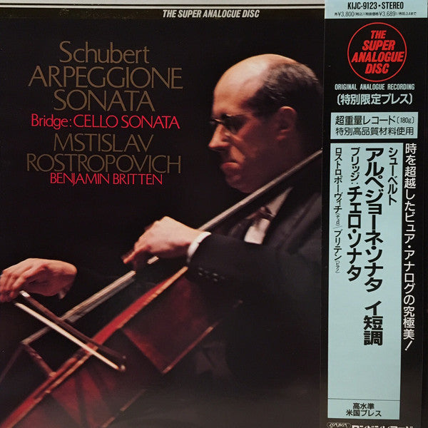 Franz Schubert / Frank Bridge - Mstislav Rostropovich & Benjamin Britten : Schubert: Sonata For Arpeggione And Piano / Bridge: Sonata For Cello And Piano (LP, Album, RP)