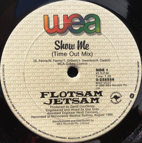 Flotsam Jetsam : Show Me (Time Out Mix) (12", Single)