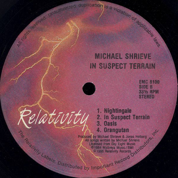 Michael Shrieve : In Suspect Terrain (LP, Album)