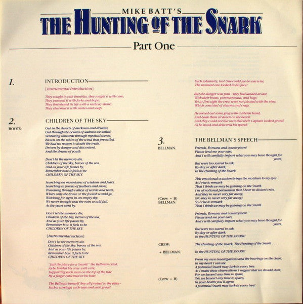 Mike Batt : The Hunting Of The Snark (LP, Album)