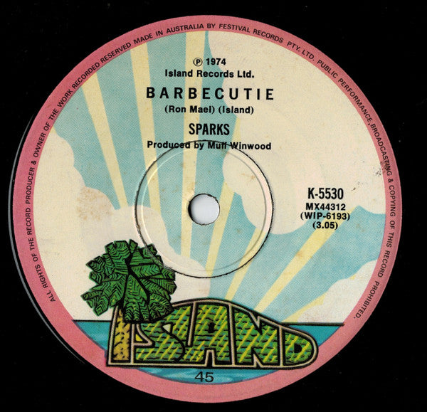 Sparks : This Town Ain't Big Enough For Both Of Us (7", Single)