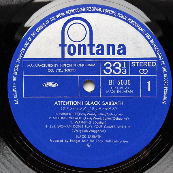 Black Sabbath : Attention! Black Sabbath  (LP, Comp)