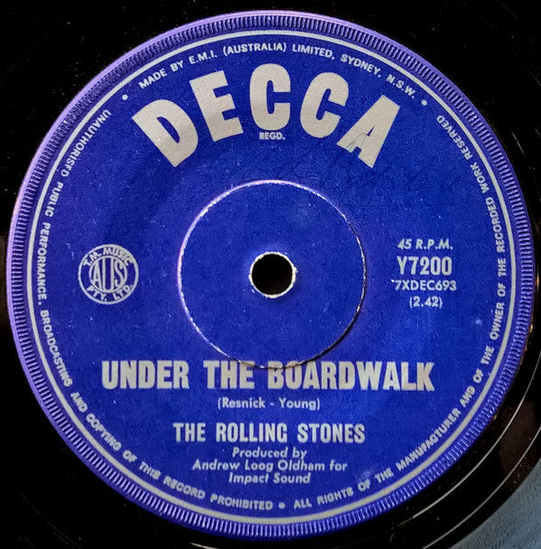 The Rolling Stones : Under The Boardwalk (7", Single, Lig)