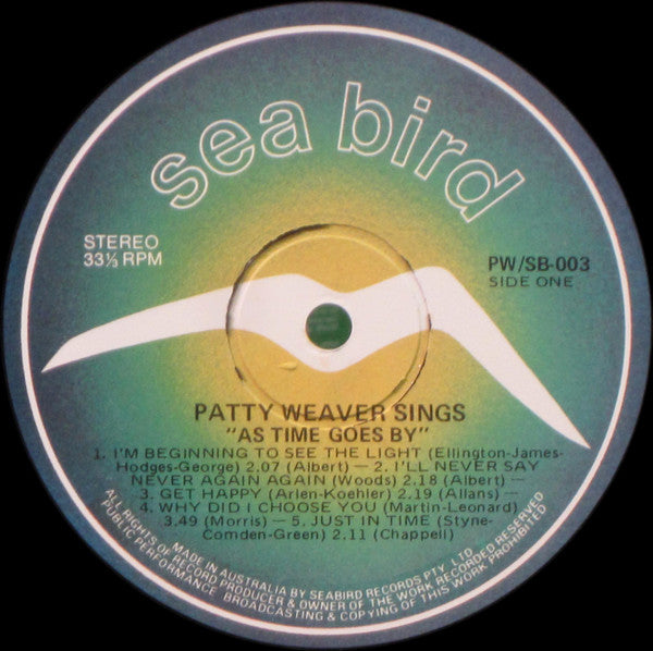 Patty Weaver : Patty Weaver Sings... 'As Time Goes By' (LP, Album)