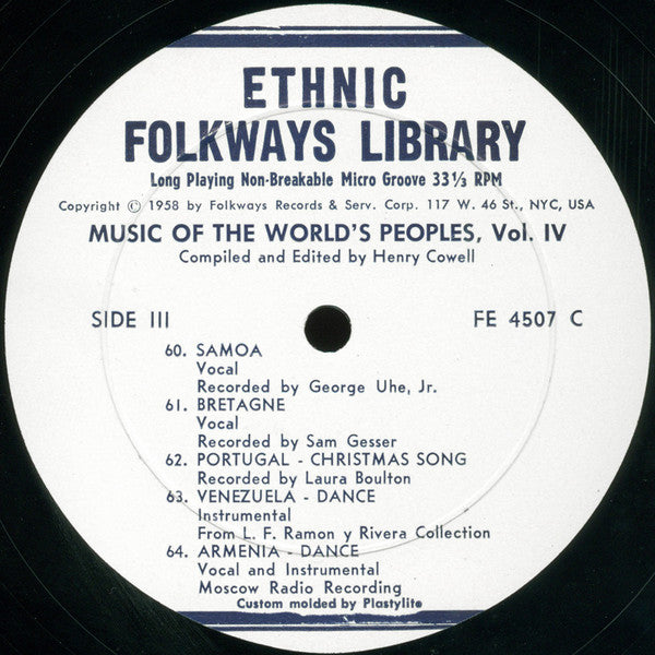 Various : Music Of The World's Peoples, Volume Four (2xLP, Comp + Box)
