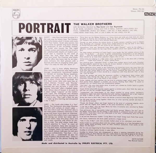 The Walker Brothers : Portrait (LP, Album, Mono)