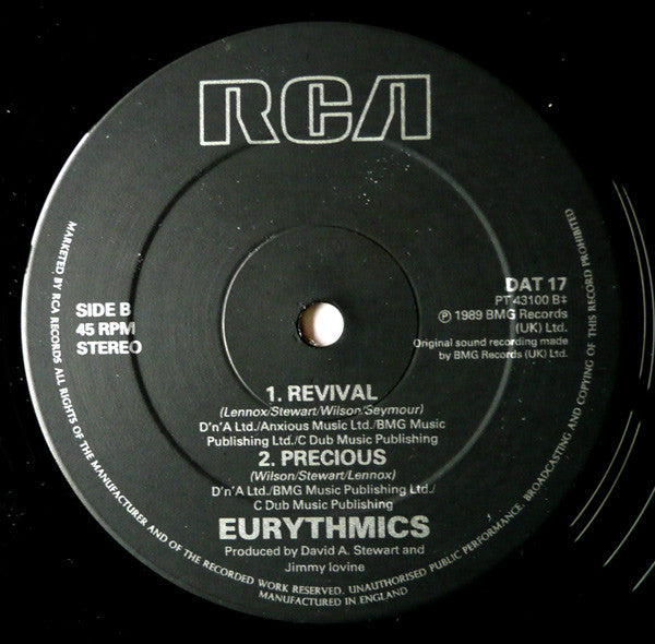 Eurythmics : Revival (12")