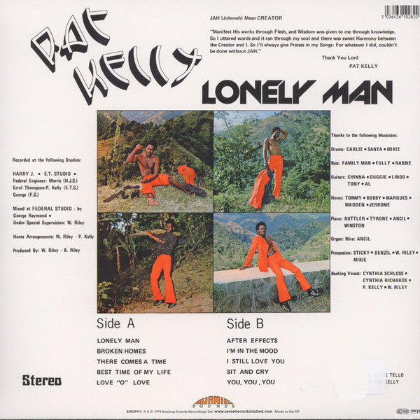 Pat Kelly : Lonely Man (LP, Album, RE, 180)