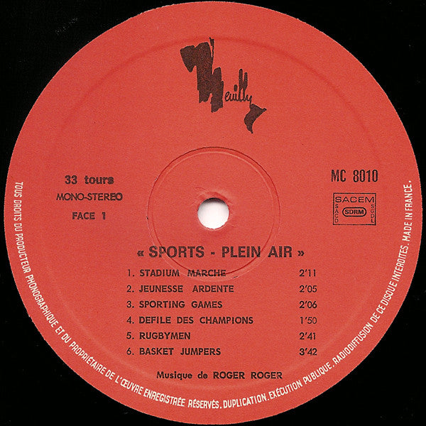 Roger Roger : Sports Plein Air (LP)