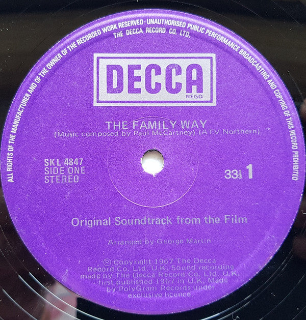 Paul McCartney : The Family Way (LP, Album, RE)
