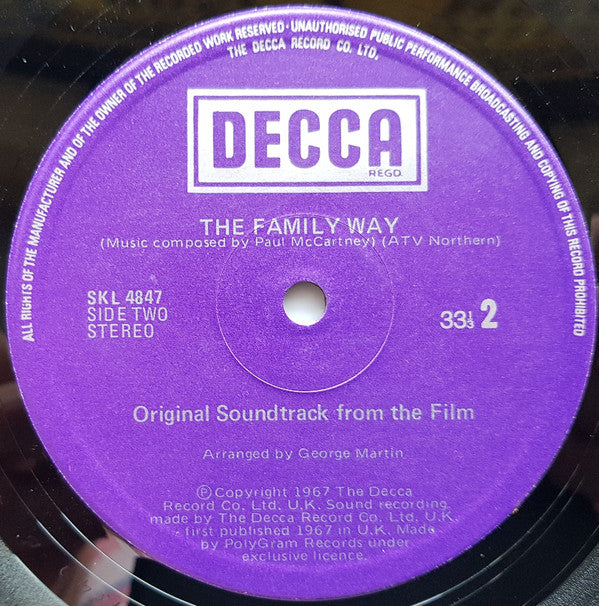 Paul McCartney : The Family Way (LP, Album, RE)