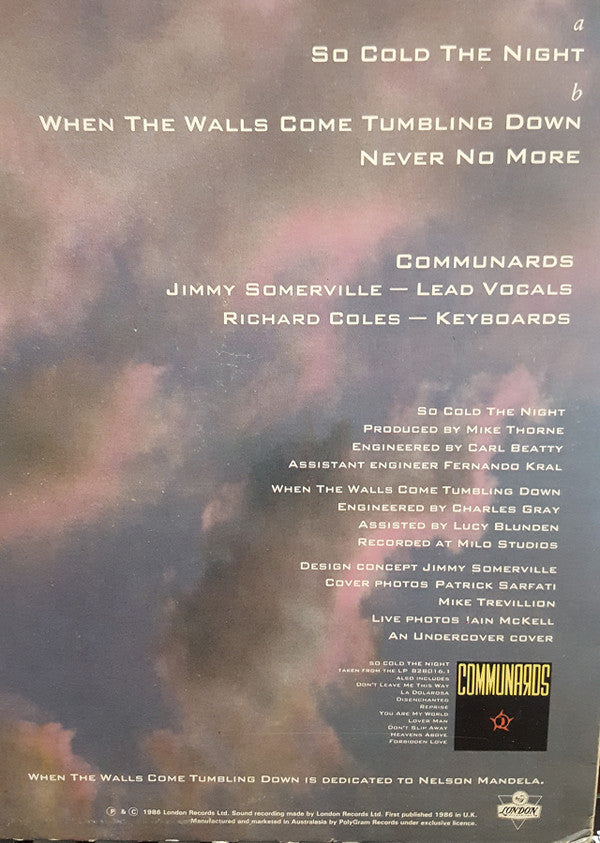 Communards* : So Cold The Night (12", Single)