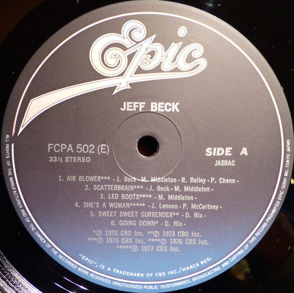Jeff Beck : Jeff Beck (LP, Comp, Club, Ltd)