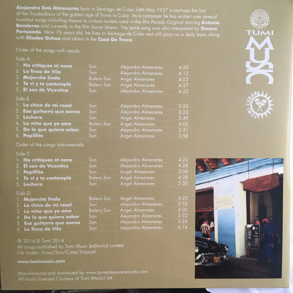 Alejandro Enis Almenares : Casa De Trova - Cuba 50's  (2xLP, Album)