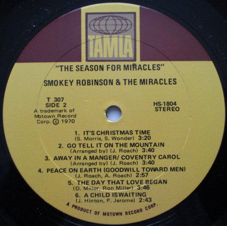 Smokey Robinson & The Miracles* : The Season For Miracles (LP, Album)
