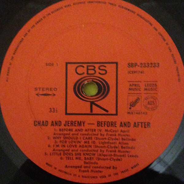 Chad & Jeremy : Before And After (LP, Album)